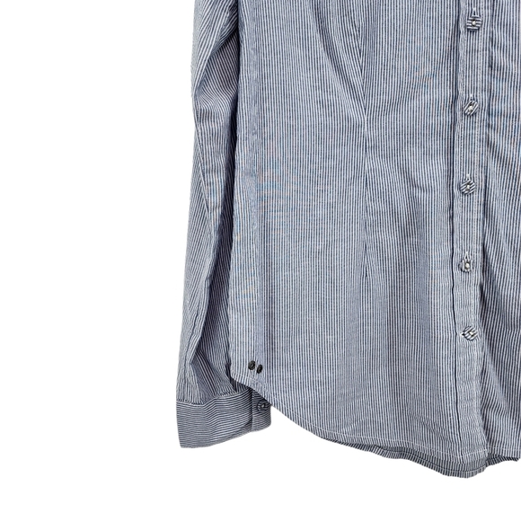 Converse One Star Women's Cotton Stripes Button Front Pocket Shirt - S - Picture 4 of 7